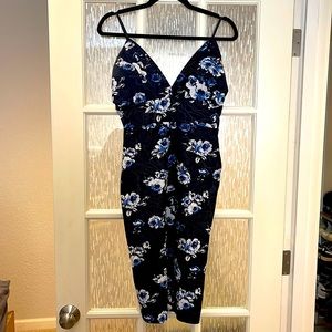 Navy floral dress